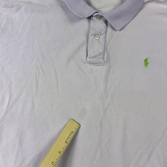 Polo Ralph Lauren Dress Shirt Mens 16 34/35 White Blue Stripe Custom Fit - Picture 8 of 8
